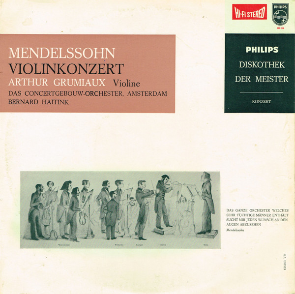 Cover Arthur Grumiaux, Bernard Haitink - Mendelssohn Violinkonzert (10) Schallplatten Ankauf