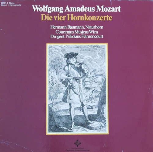 Cover Wolfgang Amadeus Mozart, Hermann Baumann, Concentus Musicus Wien, Nikolaus Harnoncourt - Die Vier Hornkonzerte (LP, Club) Schallplatten Ankauf