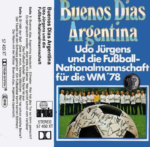 Cover Udo Jürgens Und Die Fußball-Nationalmannschaft - Buenos Dias Argentina (Cass, Album) Schallplatten Ankauf