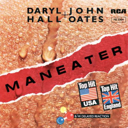 Cover Daryl Hall + John Oates* - Maneater B/W Delayed Reaction (7, Single) Schallplatten Ankauf