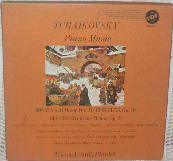 Cover Tchaikovsky* / Michael Ponti - Tchaikovsky Piano Music, Sonata In G Minor, Op. 37, 12 Etudes, Op. 40, Six Pieces On One Theme, Op. 21 (3xLP) Schallplatten Ankauf