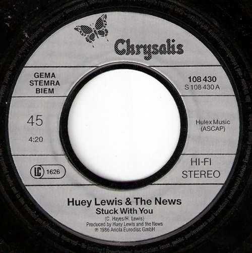 Cover Huey Lewis And The News* - Stuck With You (7, Single) Schallplatten Ankauf