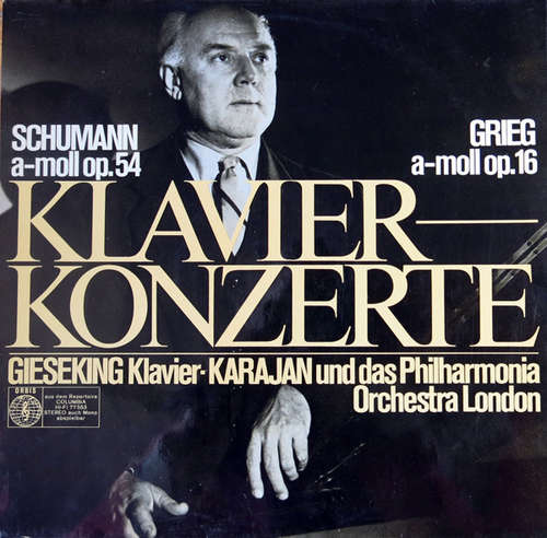 Cover Schumann*, Grieg* - Gieseking* - Karajan*, Philharmonia Orchestra London* - Klavierkonzerte  (LP) Schallplatten Ankauf