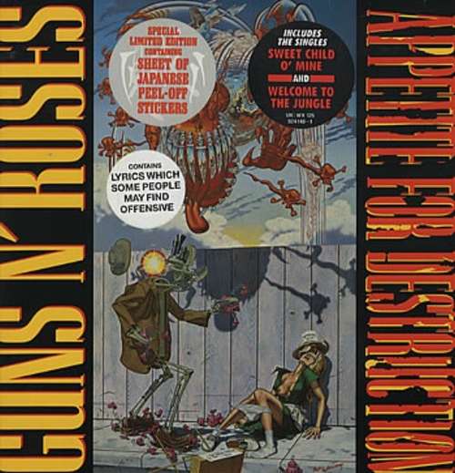 Cover Guns N' Roses - Appetite For Destruction (LP, Album, Ltd, Sti) Schallplatten Ankauf