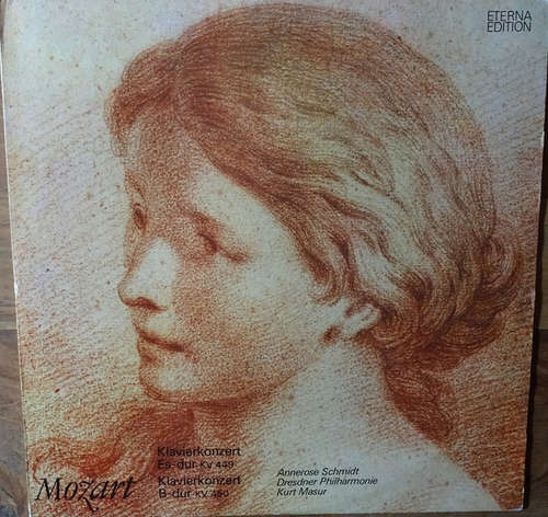 Cover Mozart*, Annerose Schmidt, Dresdner Philharmonie, Kurt Masur - Klavierkonzert Es-dur KV 449 / Klavierkonzert  B-dur KV 450 (LP) Schallplatten Ankauf