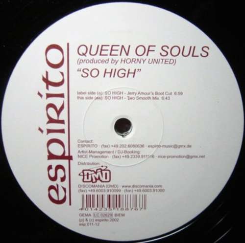 Cover Queen Of Souls - So High (12) Schallplatten Ankauf