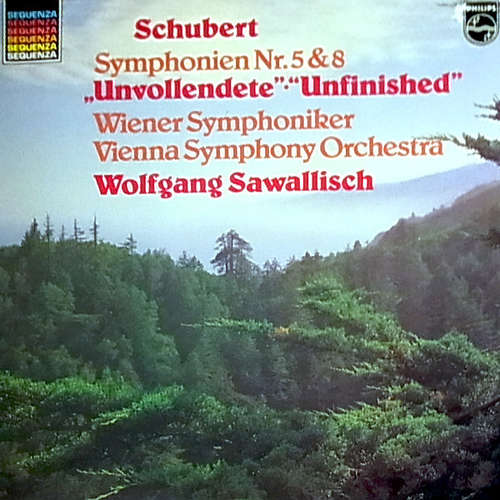Cover Franz Schubert - Symphonien Nr.5 & 8 Unvollendete (Unfinished) Wiener Symphoniker, Wolfgang Sawallisch (LP) Schallplatten Ankauf