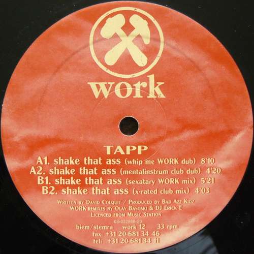 Cover Tapp - Shake That Ass (12) Schallplatten Ankauf