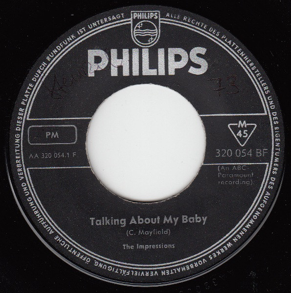 Cover The Impressions / The Tams - Talking About My Baby / What Kind Of Fool (7, Single) Schallplatten Ankauf