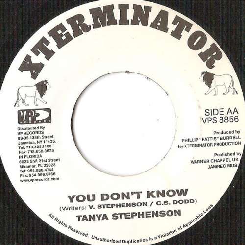 Cover Tanya Stephens - Tonight / You Don´t Know (7) Schallplatten Ankauf