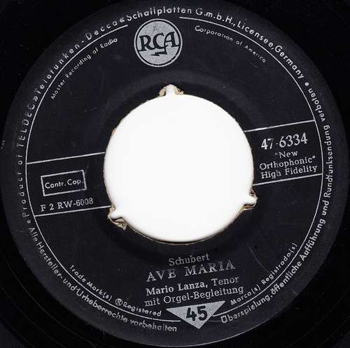 Cover Mario Lanza - Ave Maria (7) Schallplatten Ankauf