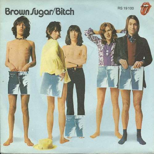 Cover The Rolling Stones - Brown Sugar / Bitch (7, Single, Lar) Schallplatten Ankauf