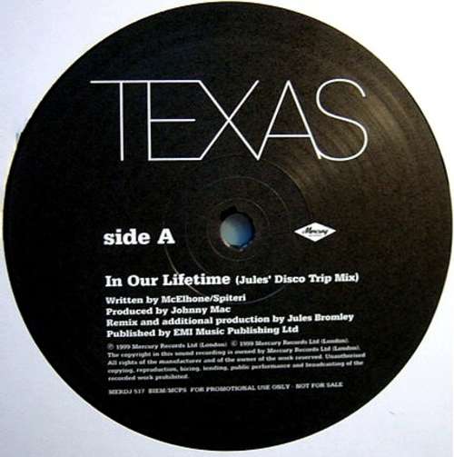 Cover Texas - In Our Lifetime (12, Promo) Schallplatten Ankauf
