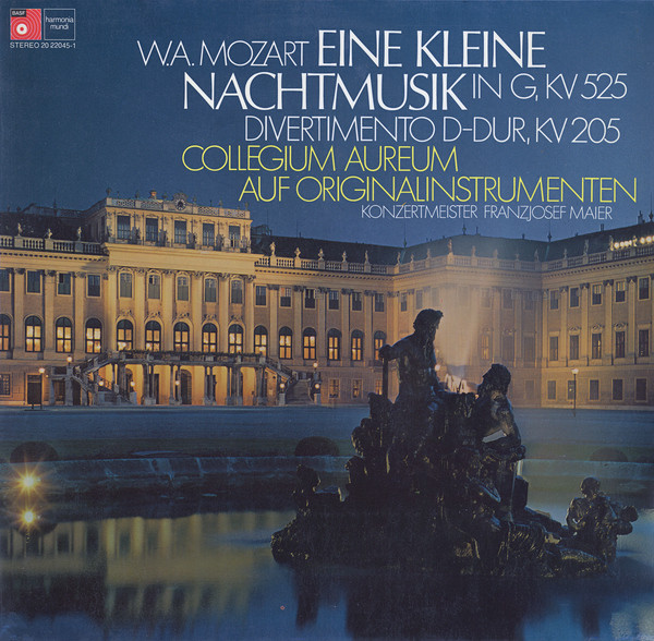 Cover Wolfgang Amadeus Mozart, Collegium Aureum - Eine Kleine Nachtmusik In G, Kv 525 / - Divertimento D-Dur Kv 205 (LP) Schallplatten Ankauf