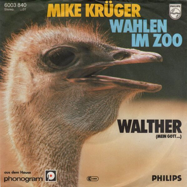 Cover Mike Krüger - Wahlen Im Zoo / Walther (7, Single) Schallplatten Ankauf