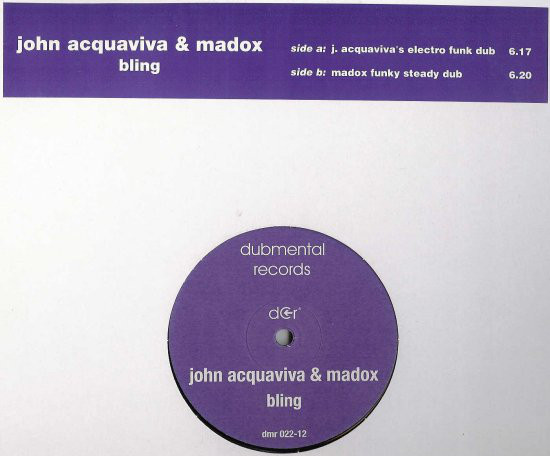 Cover John Acquaviva & Madox - Bling (12, Single) Schallplatten Ankauf