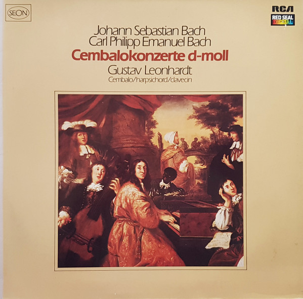 Cover Johann Sebastian Bach / Carl Philipp Emanuel Bach - Gustav Leonhardt - Cembalokonzerte d-moll (LP, Album) Schallplatten Ankauf