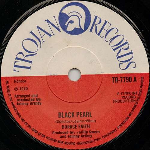 Cover Horace Faith - Black Pearl (7, Single, Sol) Schallplatten Ankauf