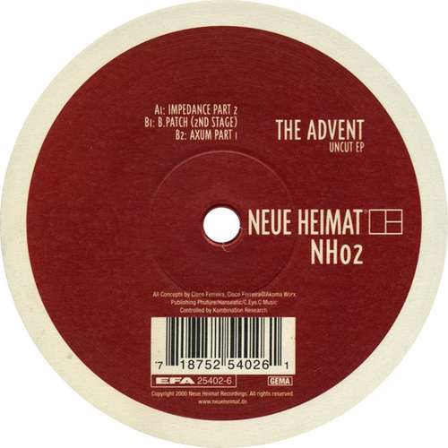 Cover The Advent - Uncut EP (12, EP) Schallplatten Ankauf