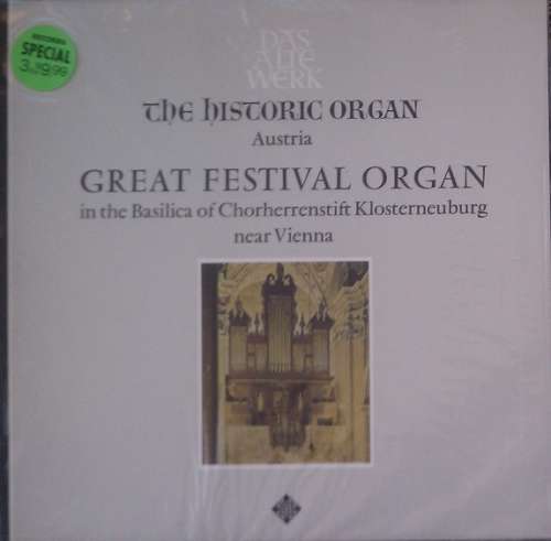 Cover Herbert Tachezi - The Historic Organ - Austria: Great Festival Organ In The Basilica Of Chorherrenstift Klosterneuburg Near Vienna (LP, Album) Schallplatten Ankauf