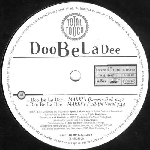 Cover Total Touch - Doo Be La Dee (2x12) Schallplatten Ankauf
