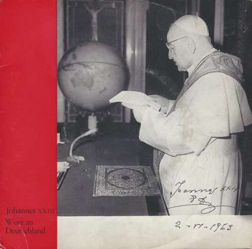 Cover Johannes XXIII* - Wort An Deutschland (7, Mono) Schallplatten Ankauf