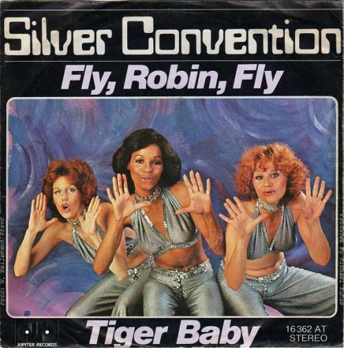 Cover Silver Convention - Fly, Robin, Fly / Tiger Baby (7, Single) Schallplatten Ankauf