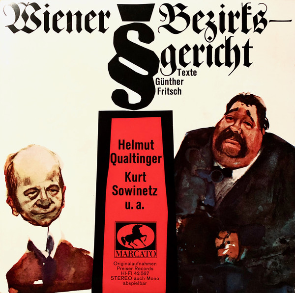 Cover Günther Fritsch, Helmut Qualtinger, Kurt Sowinetz - Wiener Bezirksgericht (7, EP) Schallplatten Ankauf