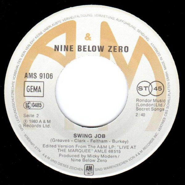 Bild Nine Below Zero - I Can't Help Myself (7, Single) Schallplatten Ankauf