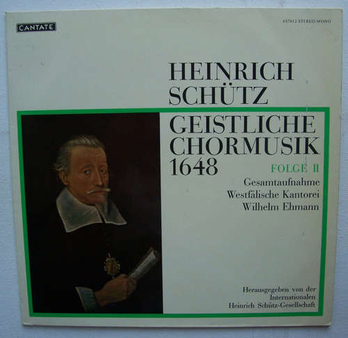 Cover Heinrich Schütz, Westfälische Kantorei, Wilhelm Ehmann - Geistliche Chormusik 1648 Gesamtaufnahme (3xLP, Mono, Sli) Schallplatten Ankauf