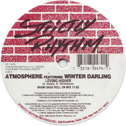 Cover Atmosphere (7) Featuring Winter Darling - Loving Higher (12) Schallplatten Ankauf