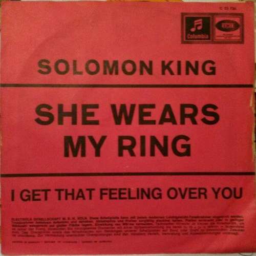 Cover Solomon King - She Wears My Ring (7) Schallplatten Ankauf