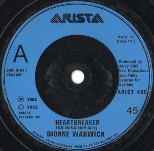 Cover Dionne Warwick - Heartbreaker (7, Single, Com) Schallplatten Ankauf