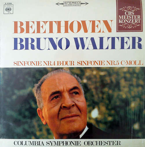 Cover Beethoven* - Bruno Walter, Columbia Symphonie Orchester* - Sinfonie Nr. 4 B-Dur / Sinfonie Nr. 5 C-Moll (LP) Schallplatten Ankauf