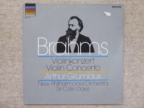 Cover Johannes Brahms, Arthur Grumiaux, New Philharmonia Orchestra, Sir Colin Davis - Violinkonzert - Violon Concerto (LP, RE) Schallplatten Ankauf