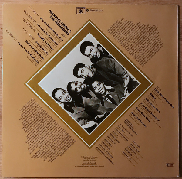 Cover Frankie Lymon & The Teenagers - The Story Of Rock And Roll (LP, Comp) Schallplatten Ankauf