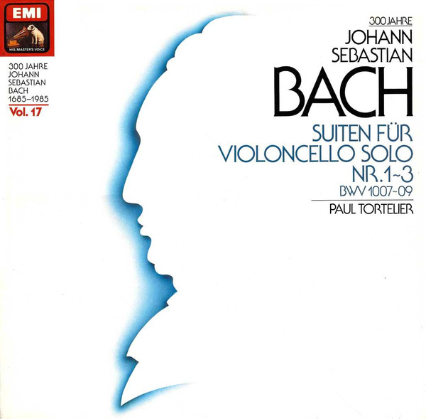 Cover Johann Sebastian Bach, Paul Tortelier - Suiten Für Violoncello Solo Nr.1-3 BWV 1007-09 (LP, Album) Schallplatten Ankauf