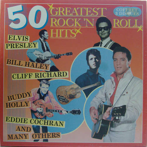 Cover Various - 50 Greatest Rock 'n Roll Hits (3xLP, Comp + Box) Schallplatten Ankauf