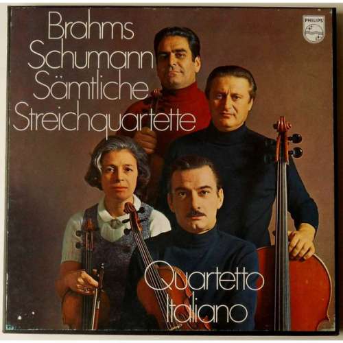 Cover Brahms*, Schumann* / Quartetto Italiano - Sämtliche Streichquartette (3xLP + Box, Comp) Schallplatten Ankauf