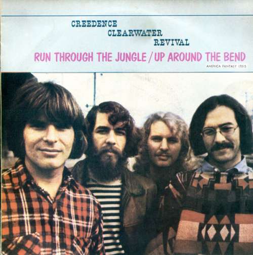 Cover Creedence Clearwater Revival - Run Through The Jungle / Up Around The Bend (7, Single) Schallplatten Ankauf
