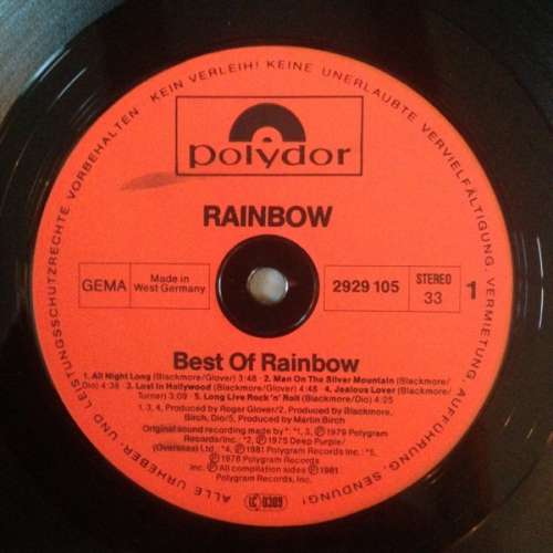 Cover Rainbow - The Best Of Rainbow (2xLP, Comp) Schallplatten Ankauf