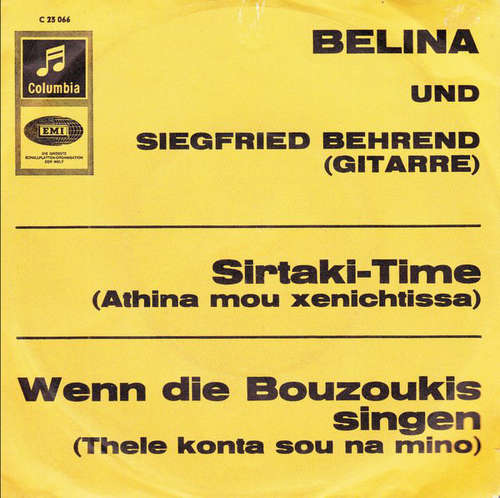 Cover Belina Und Siegfried Behrend - Sirtaki-Time (Athina Mou Xenichtissa) (7, Single) Schallplatten Ankauf