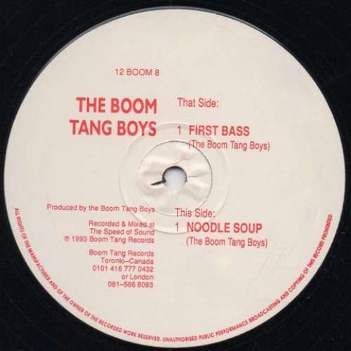 Cover Boom Tang Boys, The* - First Bass / Noddle Soup (12) Schallplatten Ankauf