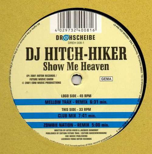 Cover DJ Hitch Hiker - Show Me Heaven (12) Schallplatten Ankauf