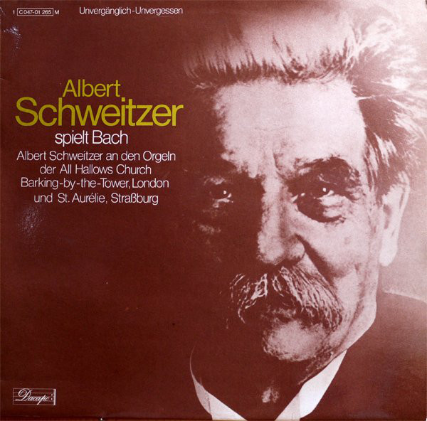 Cover Albert Schweitzer, Bach* - Albert Schweitzer Spielt Bach (LP) Schallplatten Ankauf