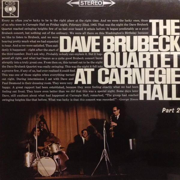 Bild The Dave Brubeck Quartet - At Carnegie Hall (Part 2) (LP) Schallplatten Ankauf