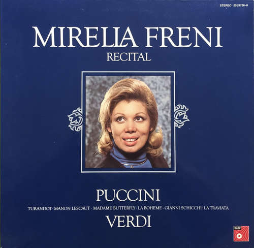 Cover Mirella Freni - Giacomo Puccini - Giuseppe Verdi - Recital (LP) Schallplatten Ankauf