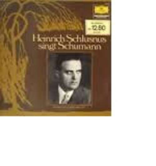 Cover Heinrich Schlusnus, Robert Schumann - Heinrich Schlusnus Singt Schumann (LP) Schallplatten Ankauf