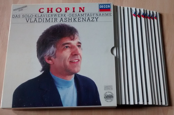 Cover Frédéric Chopin, Vladimir Ashkenazy - Das Solo-Klavierwerk Gesamtaufnahme (15xLP, Comp + Box, Ltd) Schallplatten Ankauf