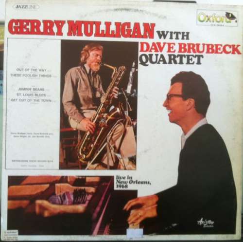 Cover Gerry Mulligan With Dave Brubeck Quartet* - Live In New Orleans, 1968 (LP, Album) Schallplatten Ankauf